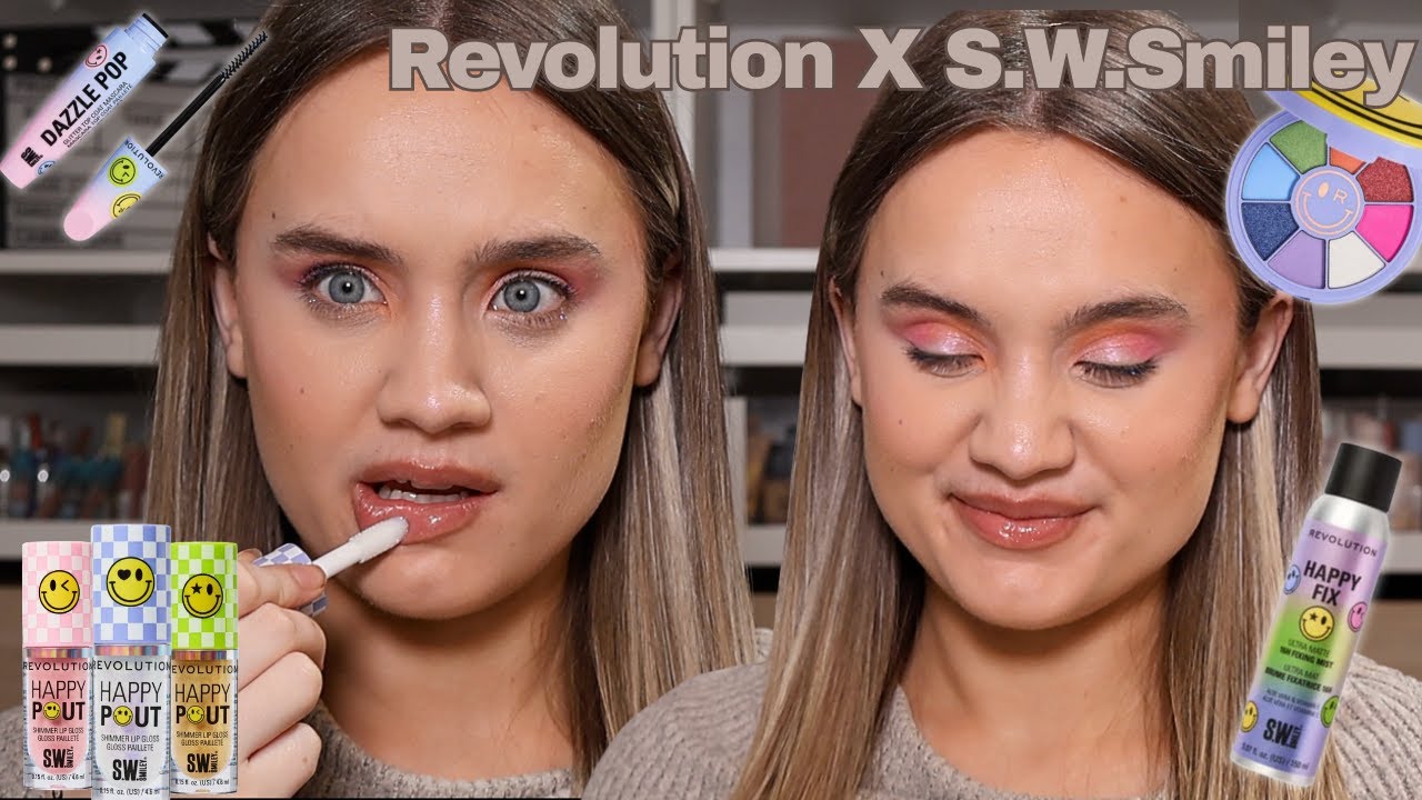 BRAND NEW REVOLUTION X SW SMILEY COLLECTION REVIEW REVOLUTION MAKEUP REVIEW REVOLUTION NATALIE JADE