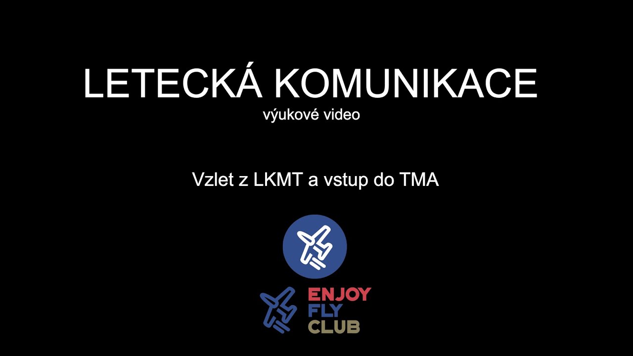 Letecká komunikace - vzlet z CTR Mošnov a stoupání do TMA (Praha radar)