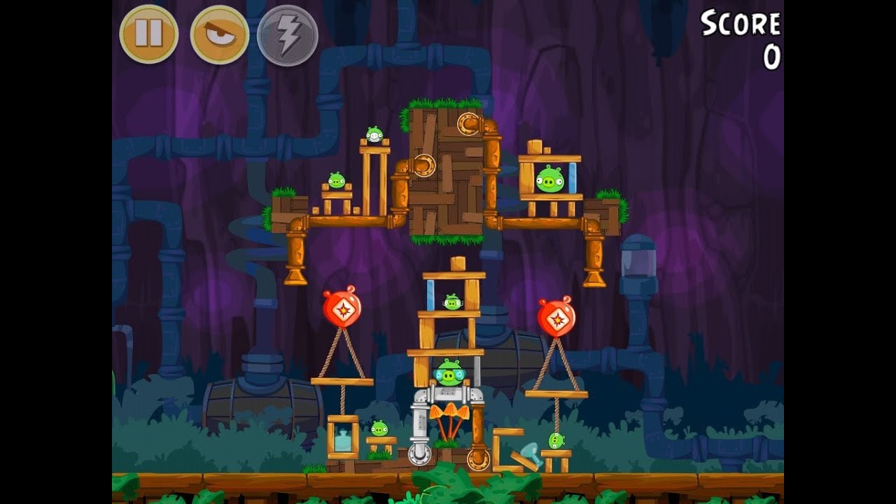Angry Birds 27-8 Short Fuse 3 Star Walkthrough