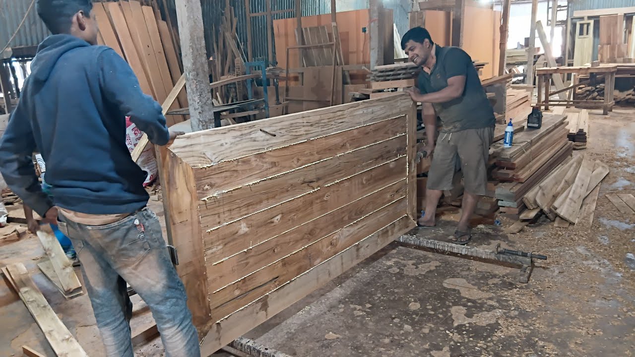#door দেখুন আমরা সেগুন কাঠের দরজা কিবাবে বানাই