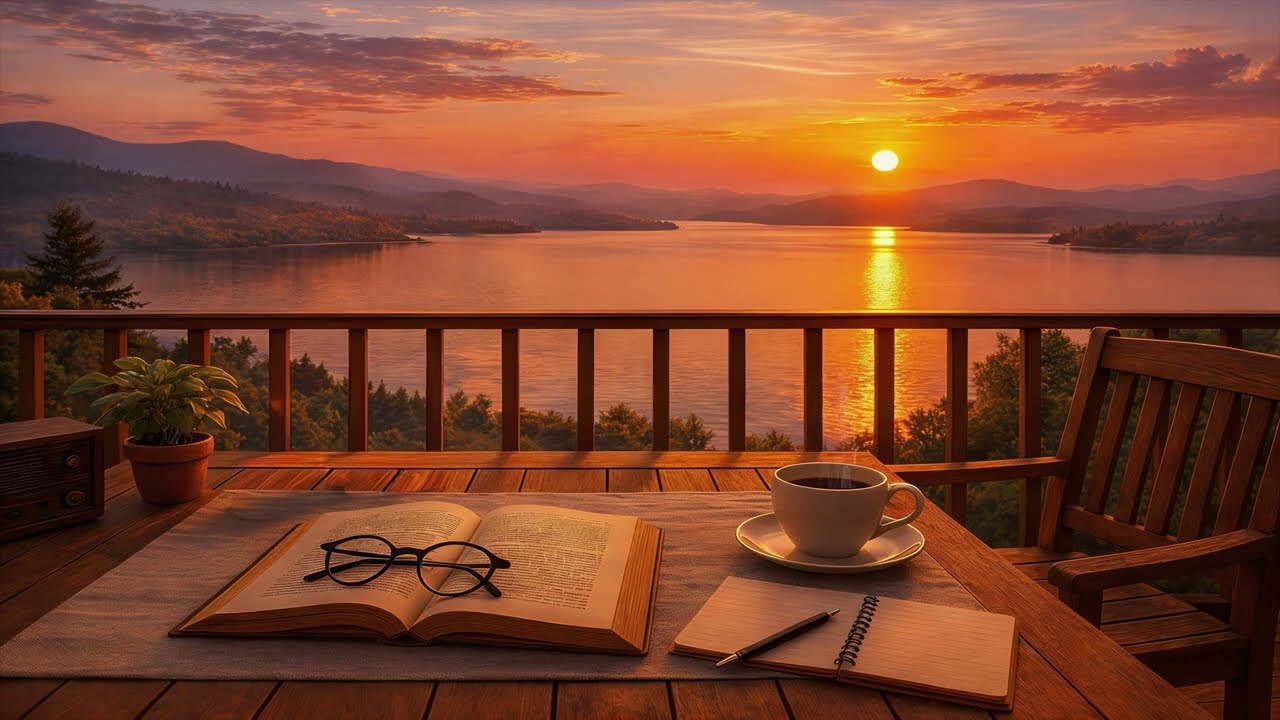 Peaceful Sunset by the Lake 🌅 Relaxing Piano Music