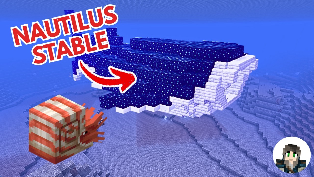Я построил конюшню для наутилуса — Minecraft