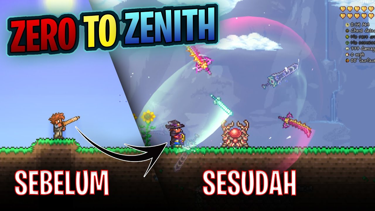 Gw Bikin Senjata TERSAKIT Di Terraria Dari Awal | Zero to Zenith