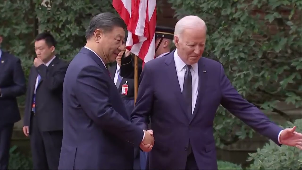 President Joe Biden greets China's President Xi Jinping in San Francisco