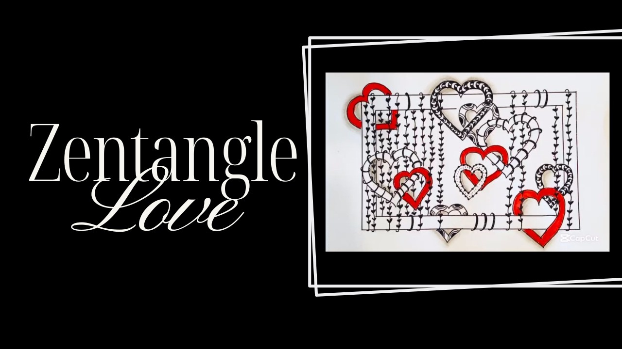 Zentangle Heart / Zentangle Easy / Zentangle Tutorial /Relax Art /MeditationArt