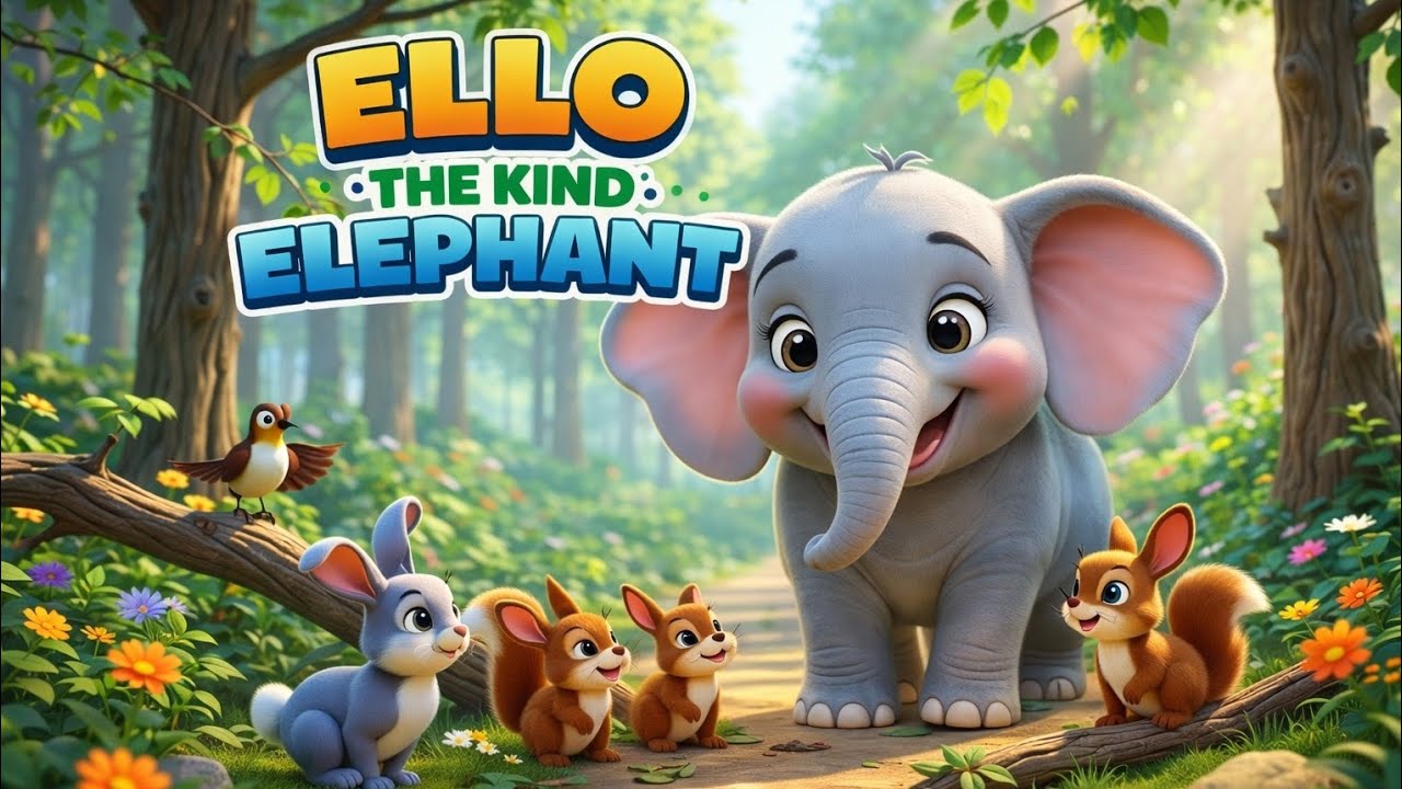 Ello the Kind Elephant | The story of Ello Elephant | Kids 3D story |  Kids story in English