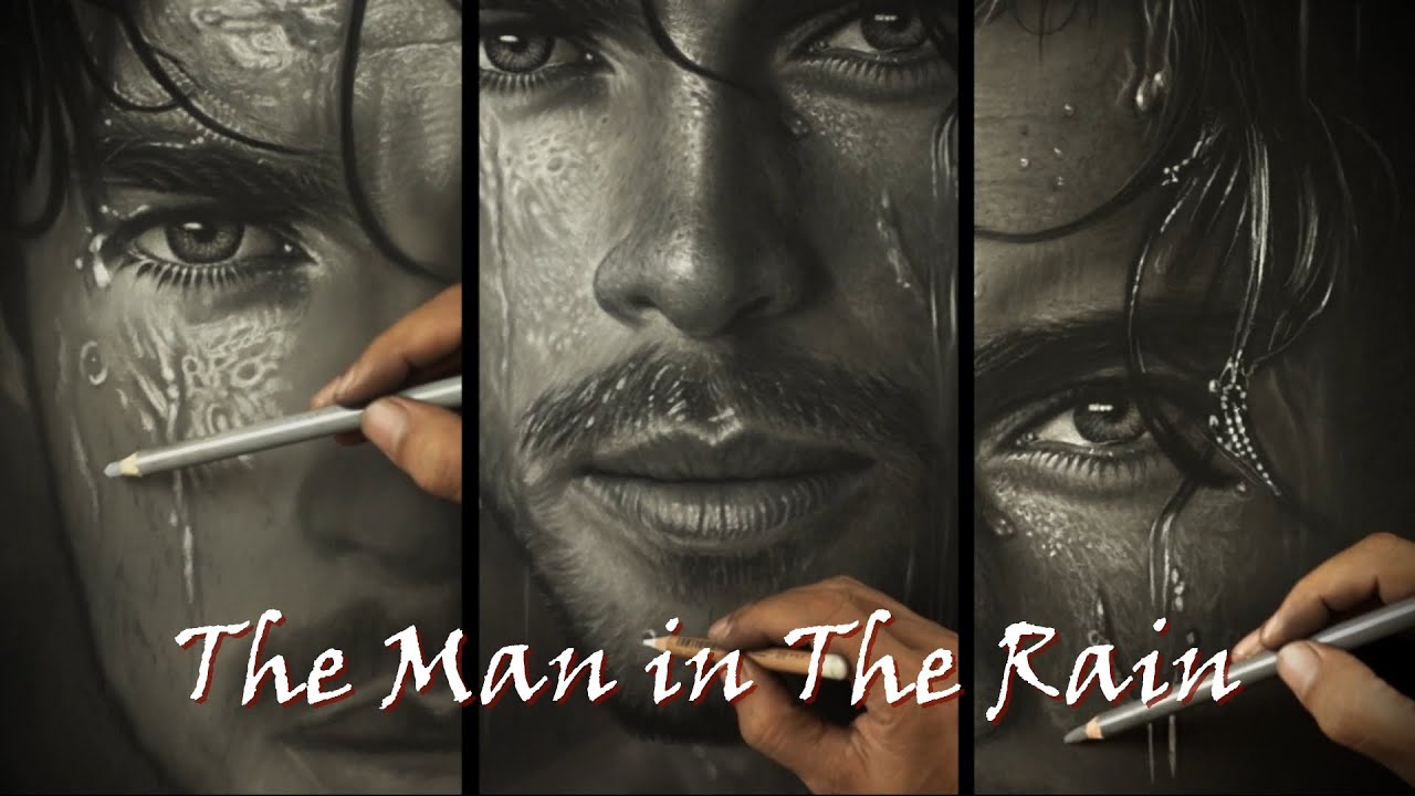 ✨Realistic DRAWING! The Man in The Rain🎉#viralvideo #videoviral #trending #trendingvideo #video #art
