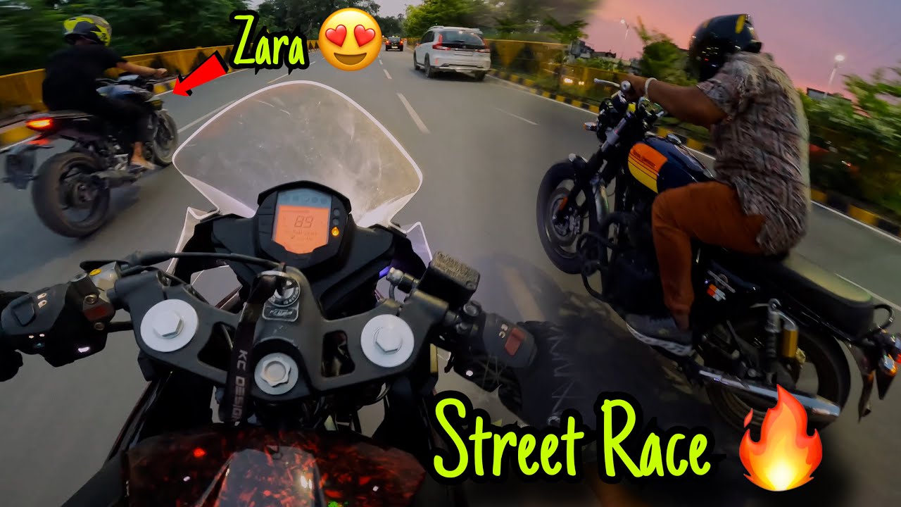 Street Race on KTM RC200 | Zara vs RC200 | Loudest Exhaust on 2023 Interceptor 650