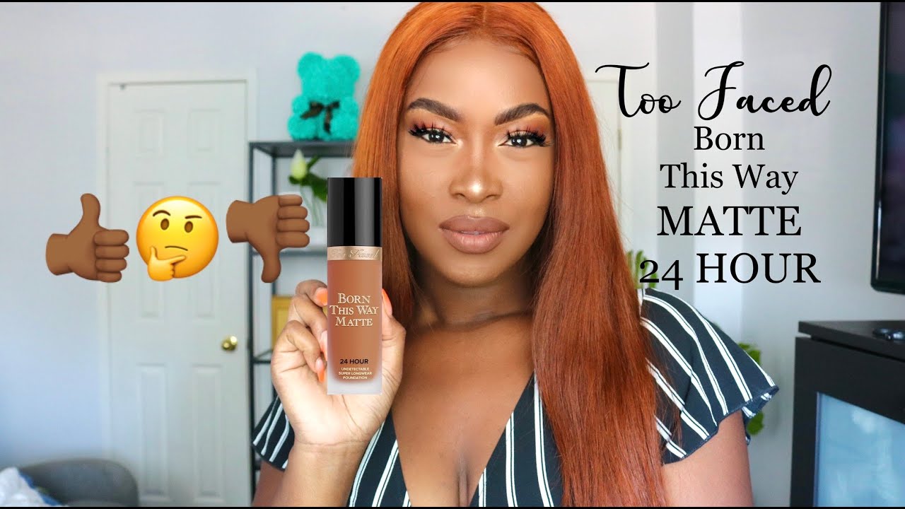 NEW TOO FACED BORN THIS WAY MATTE FOUNDATION REVIEW in SPICED RUM +MY DETAILED GO TO MAKEUP TUTORIAL