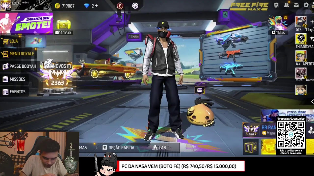 FREE FIRE AO VIVO - ⭐ DESAFIANTE É HOJE!! LIVE INFINITA?⭐