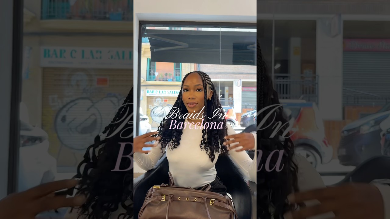 Getting My hair Braided in Barcelona #travelvlog #braidstyles #hairstyles
