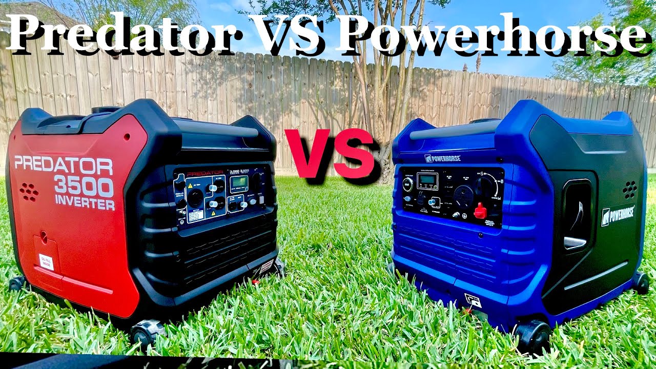 Predator 3500w Inverter Generator VS Powerhorse 4500w Inverter Generator dBs and load test