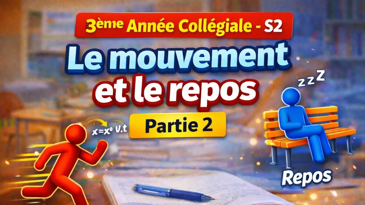 Le mouvement et le repos – Partie 2 | 3ème Année Collégiale S2