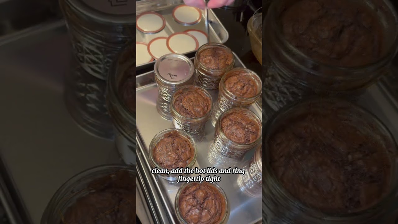 Brownies in a jar! #homestead #canning #dessert #brownie