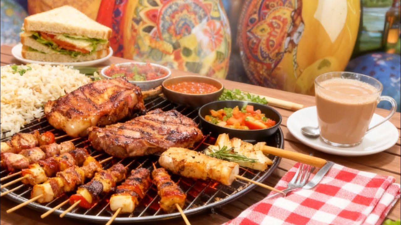 Classic Platter & Club Sandwich & Chai - Mr Cone Food Center - Surjani Town Karachi - HK Food World 