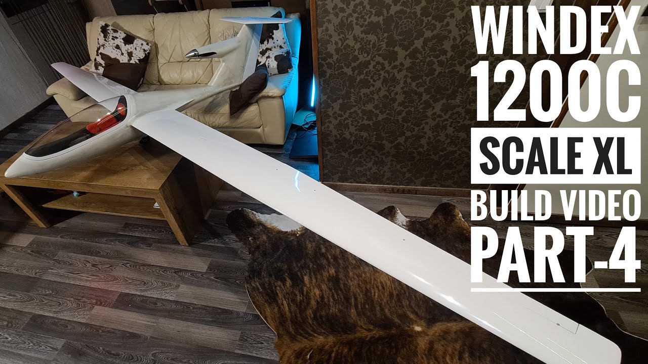 WINDEX 1200C SCALE XL part4, RC glider Build Video,  fiberglass fuselage, 3D printed RC Airplane DIY