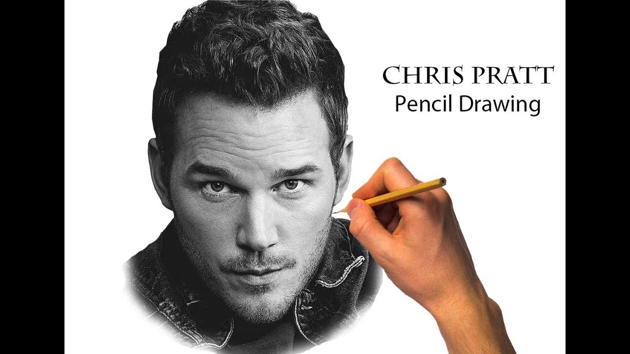 Karakalem Portre Cizimi CHRIS PRATT portrait drawing