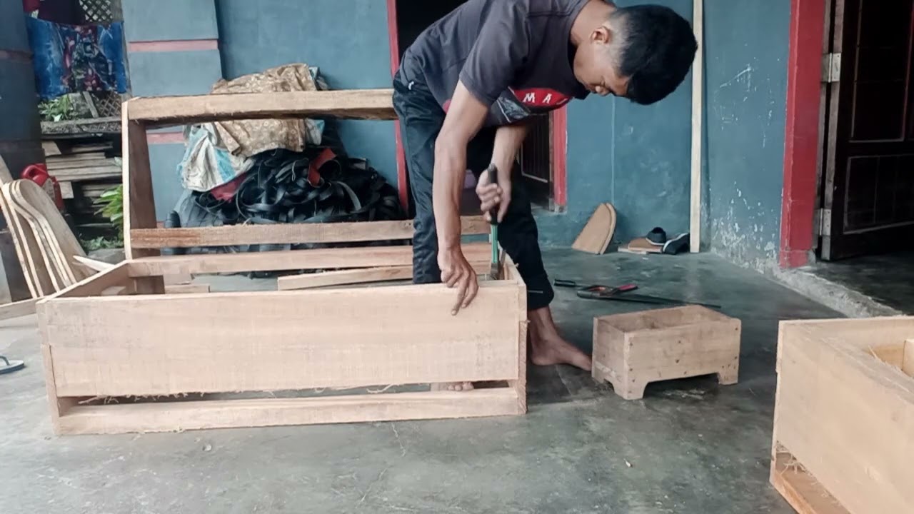 Cara membuat rangka sofa sudut