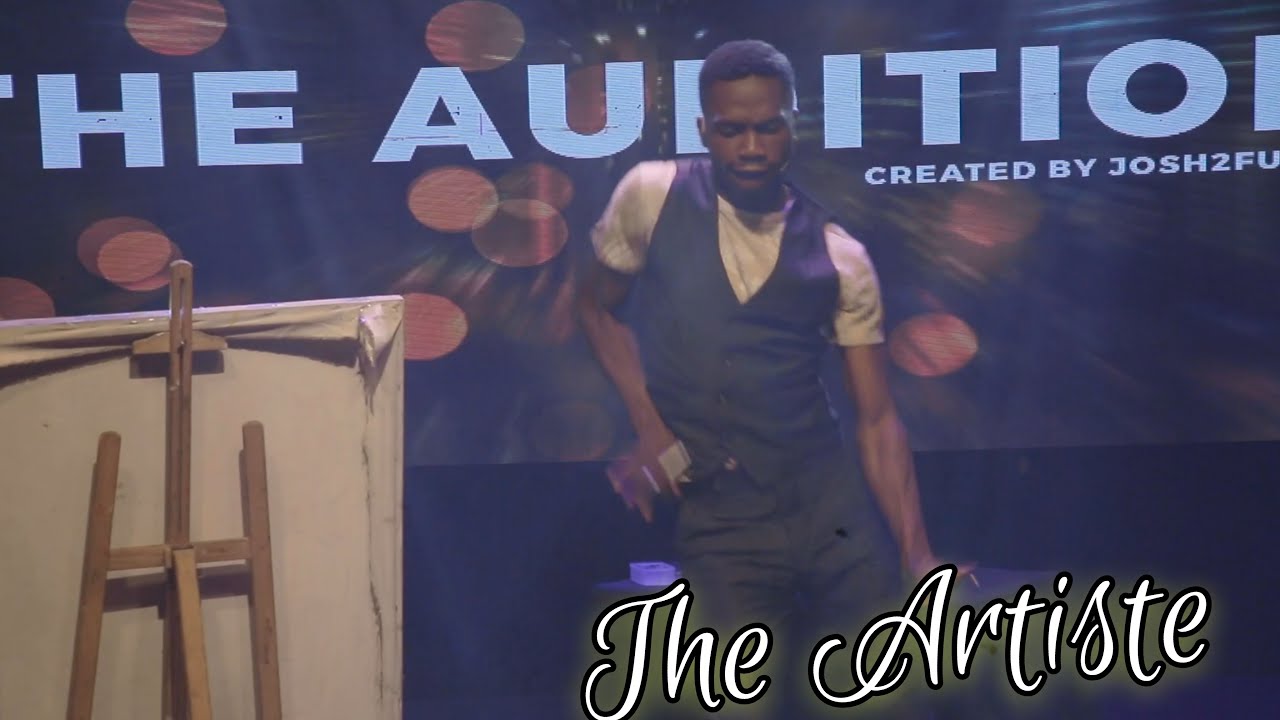 Man sings, Draws and Dances at the same time