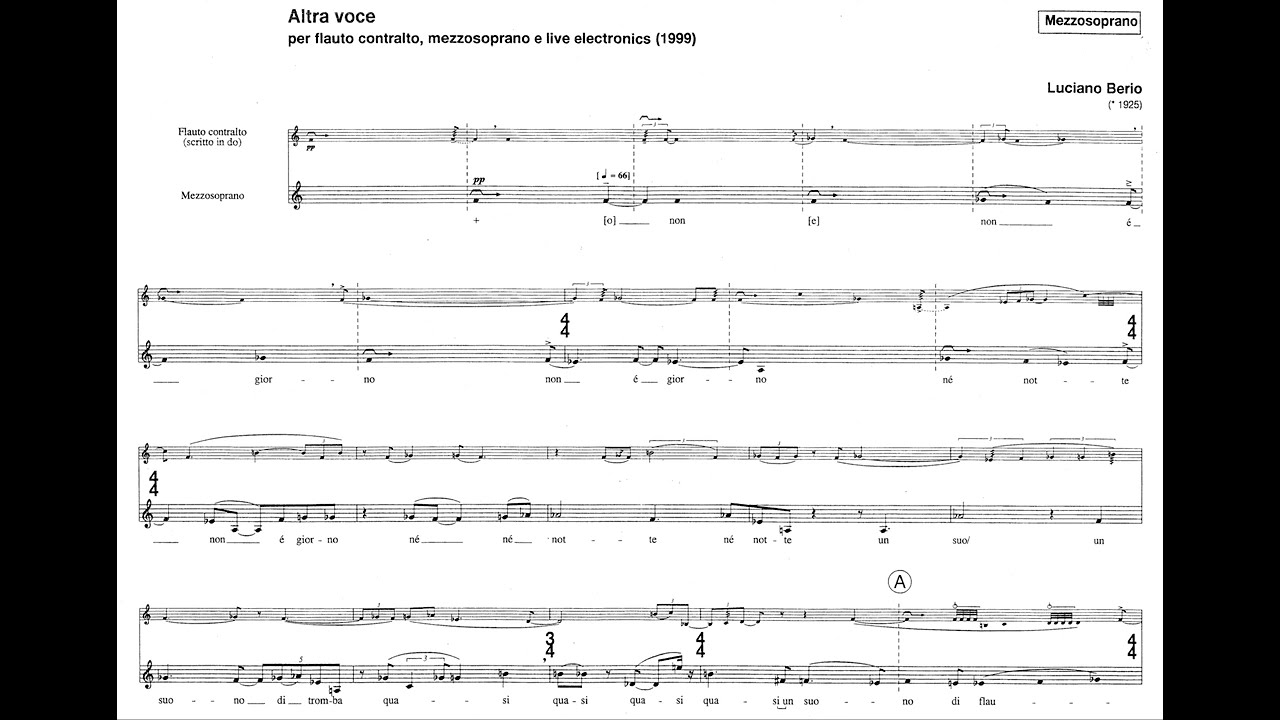 Berio - Altra Voce (1999) (with score)