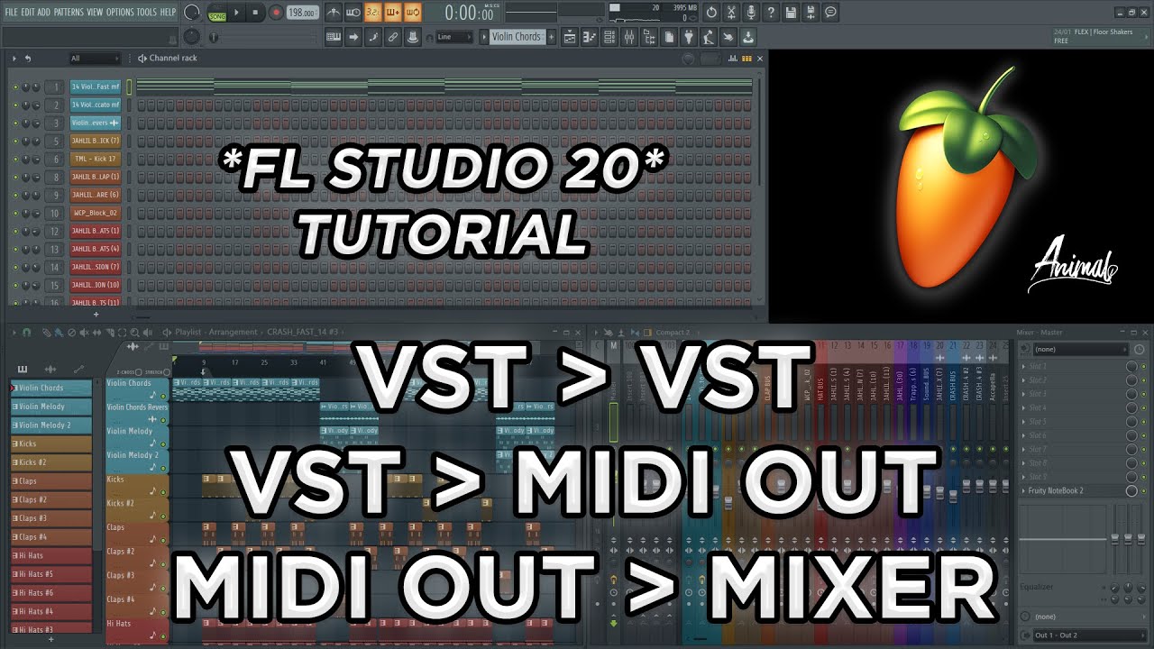 FL STUDIO | Routing VST to VST / Midi Out (Scaler to Serum) & Routing Midi Out Channels to the Mixer