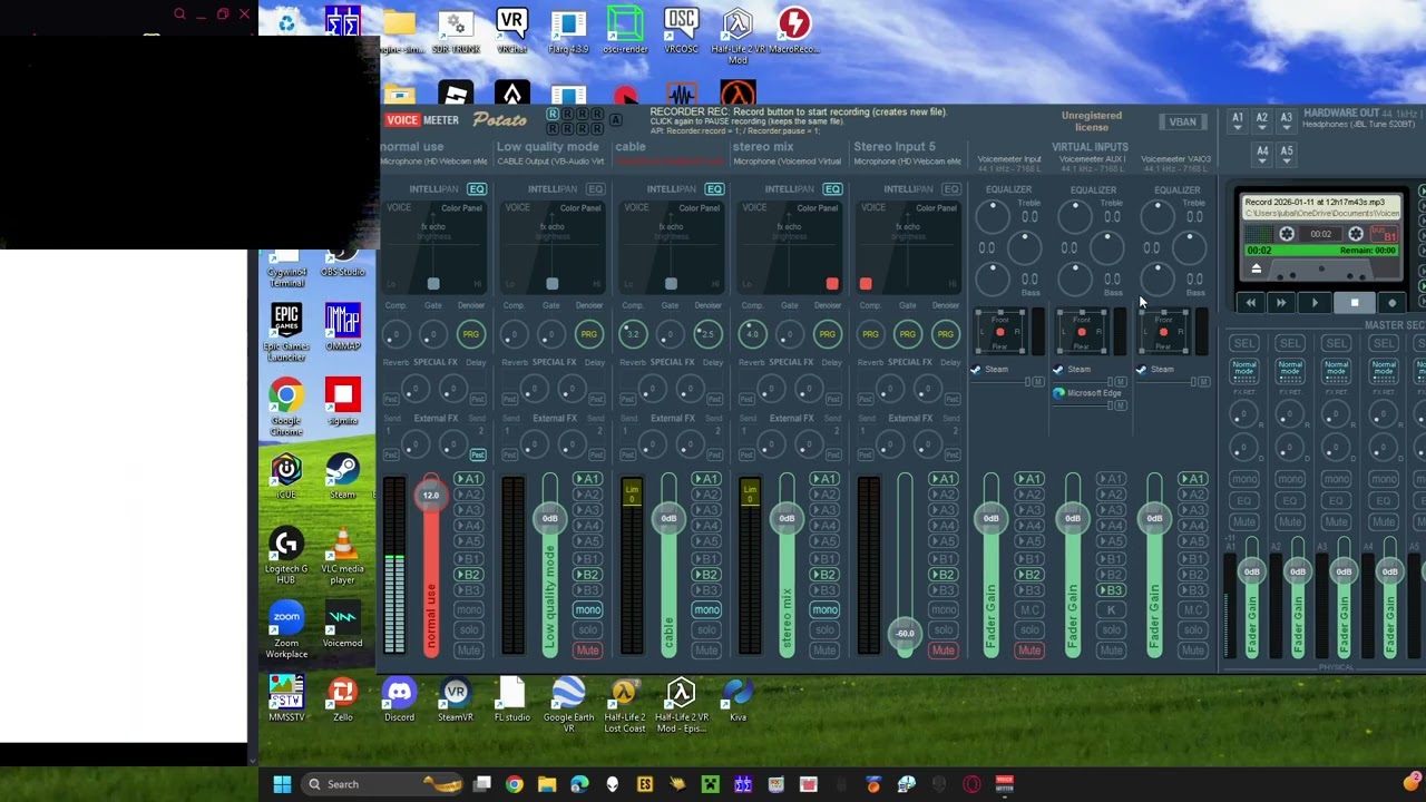 guy explains how you can clip voices in voicemeeter potato horribly