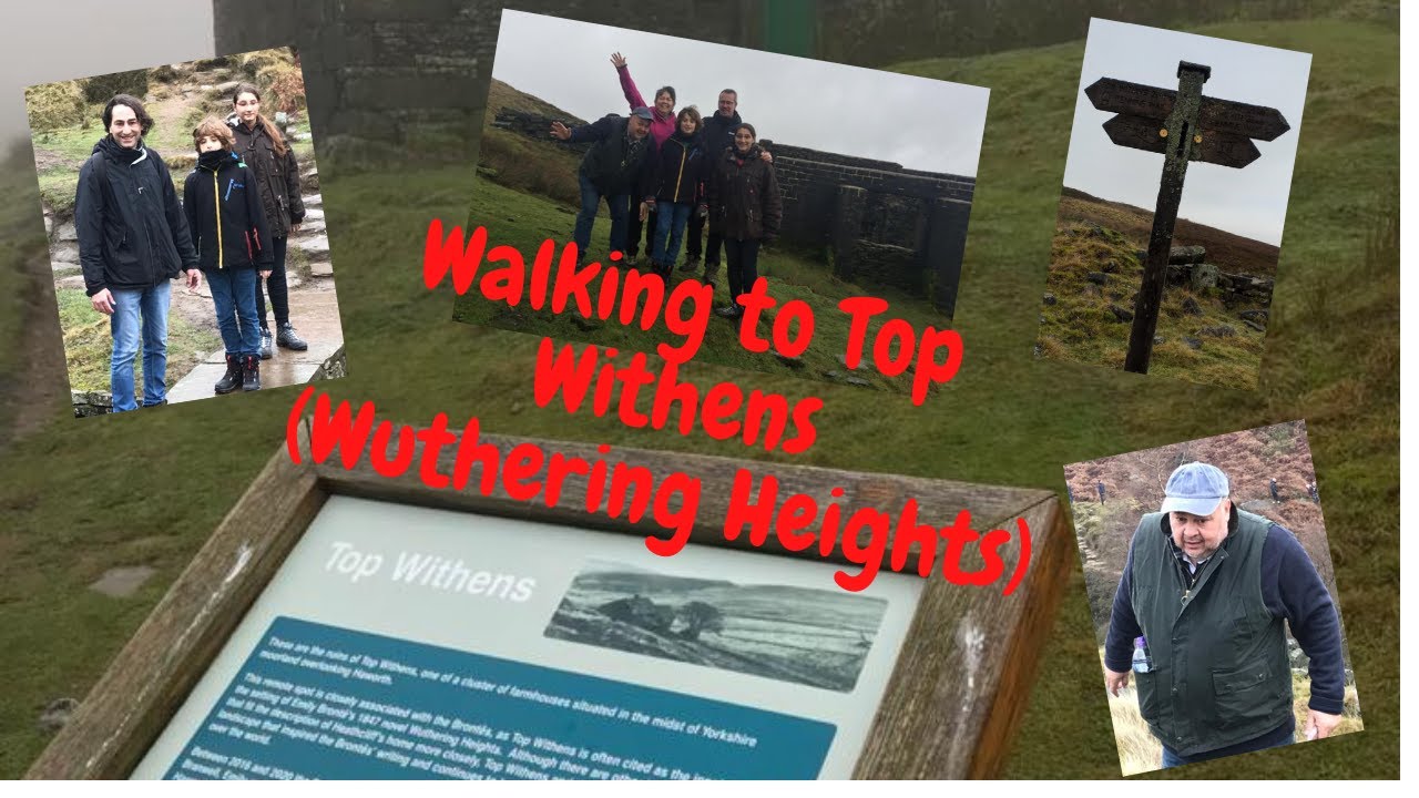 Walking to top withens with friends and family
