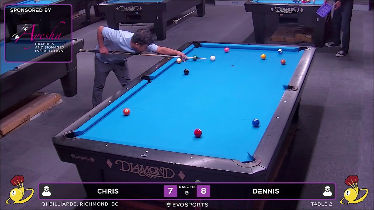 CHRIS vs DENNIS - Q1 BILLIARDS - TABLE 2 | EvoSports