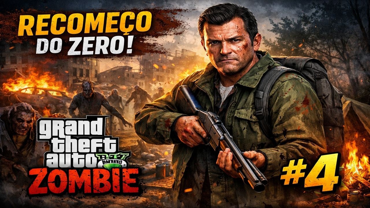 🔥 EP. 4 – RENASCIDO DAS CINZAS | O RECOMEÇO DO ZERO! | GTA V MOD ZOMBIE 🧟‍♂️