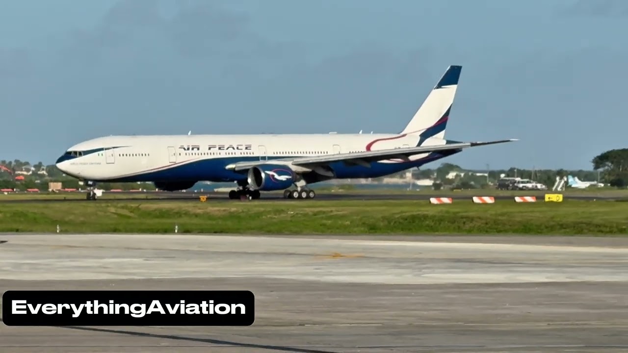 Arrival of Africa's Leading Airline Air Peace Limited into Antigua 5N-BWI