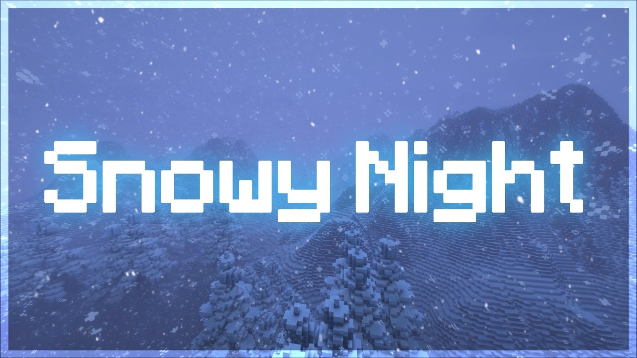 Minecraft Snowy Night ❄️ | Cozy Winter Music for Study, Sleep & Relax | 24/7 Live