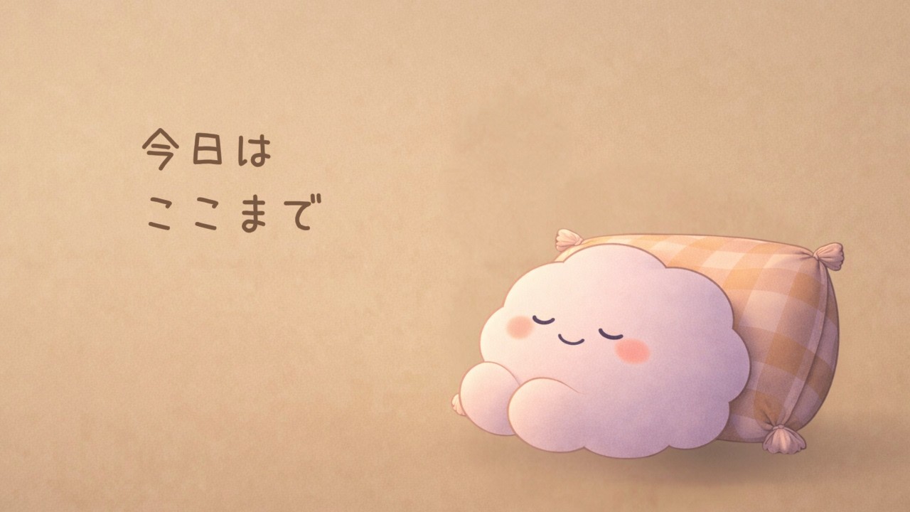 Easy Japanese Listening 🌙 | Japanese Wind Down — 今日はここまで
