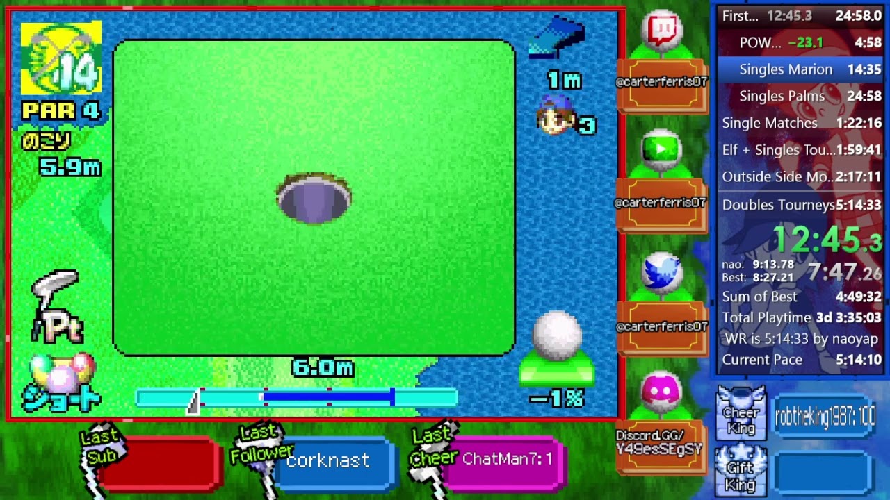 Mario Golf Advance Tour 100% in 5:02:31 (Former World Record)