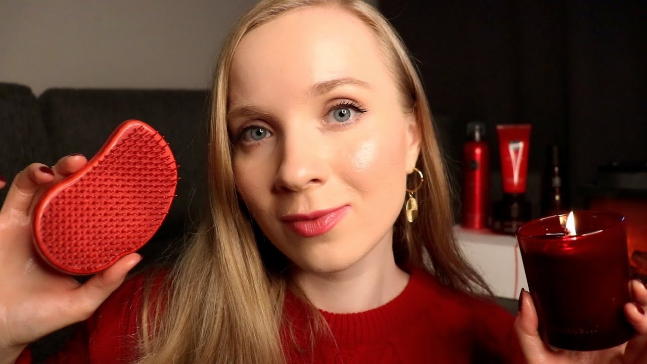 ASMR SUOMI❤️Rentouttava Hemmotteluhoito (Lähikuiskauksia, Hieronta, Hiusten Harjaus , Öljy)❤️