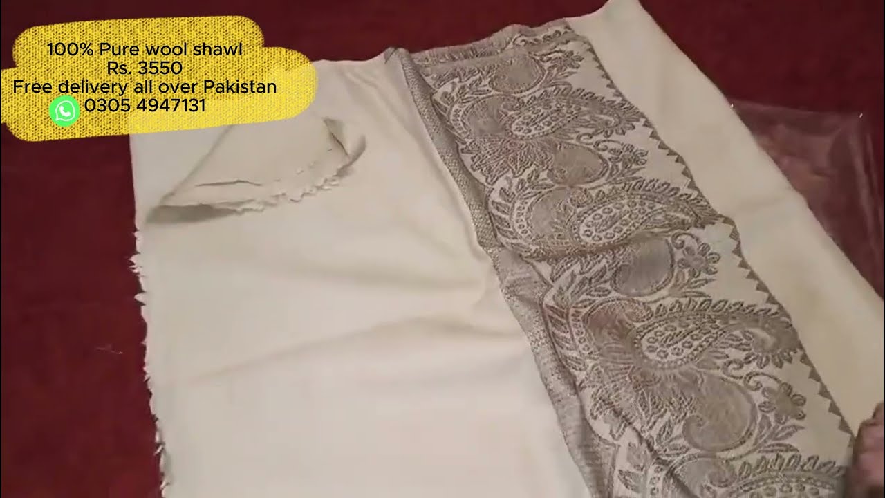100% Pure Wool Shawl for Winter | Premium Ladies Shawl | Free Delivery All Over Pakistan