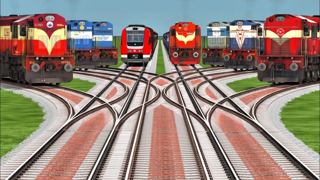 🚂 Epic Train Crossings on Curved Branch Line Junctions | Realistic Simulator Gameplay