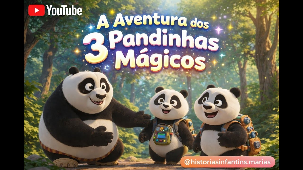 A Aventura dos 3 Pandinhas Mágicos 🐼✨ | História Infantil de Amizade e Magia