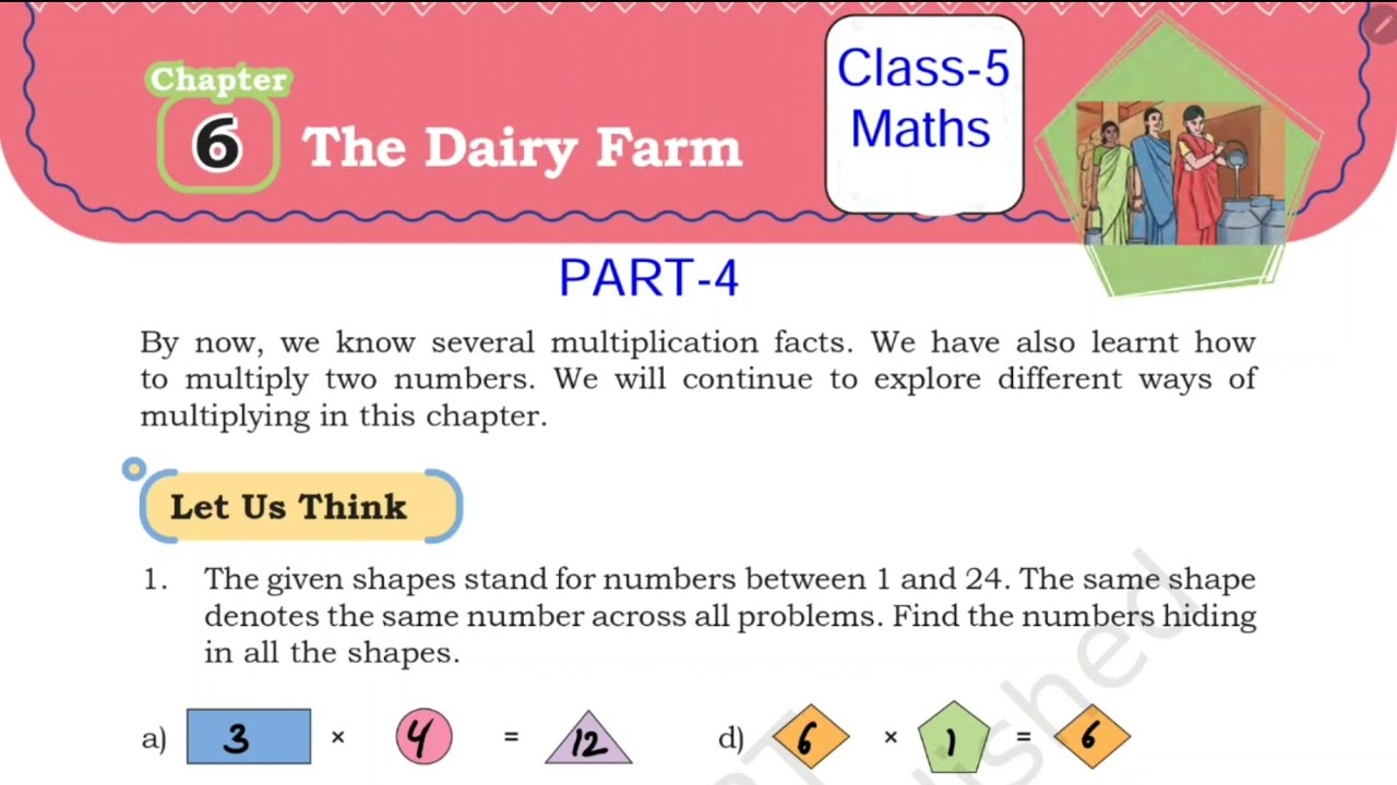 (PART-4) The Dairy Farm / Class-5 Maths NCERT Chapter-6 Explanation and Solution By KV teacher 