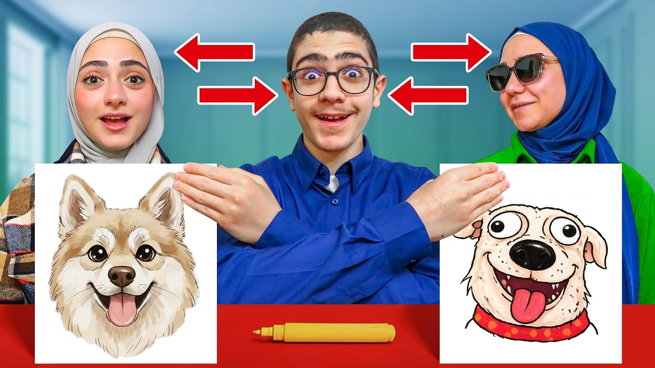 تحدي تبادل الرسمات مع ماما ! 