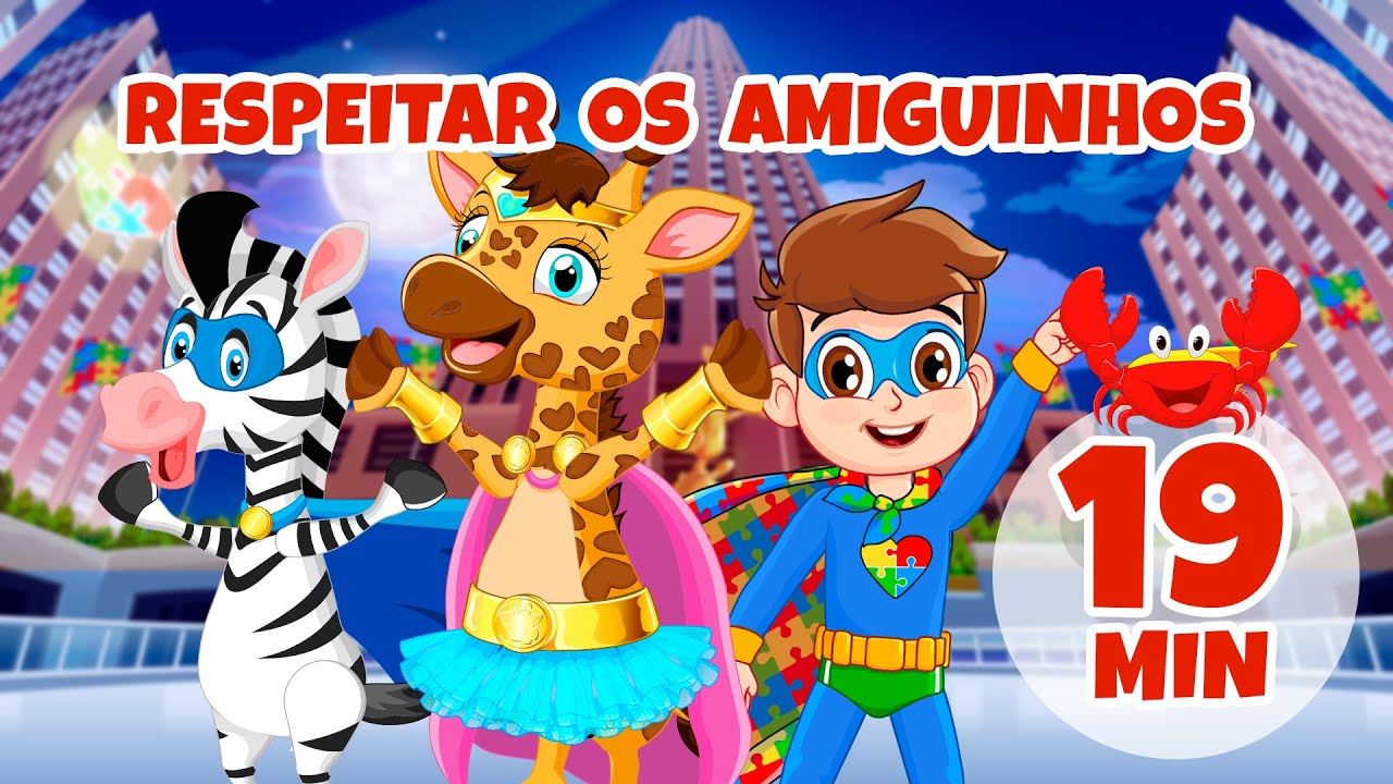 Respeitar o Amiguinho: 19 min de Aprendizado e Educação com a Turma da Giramille