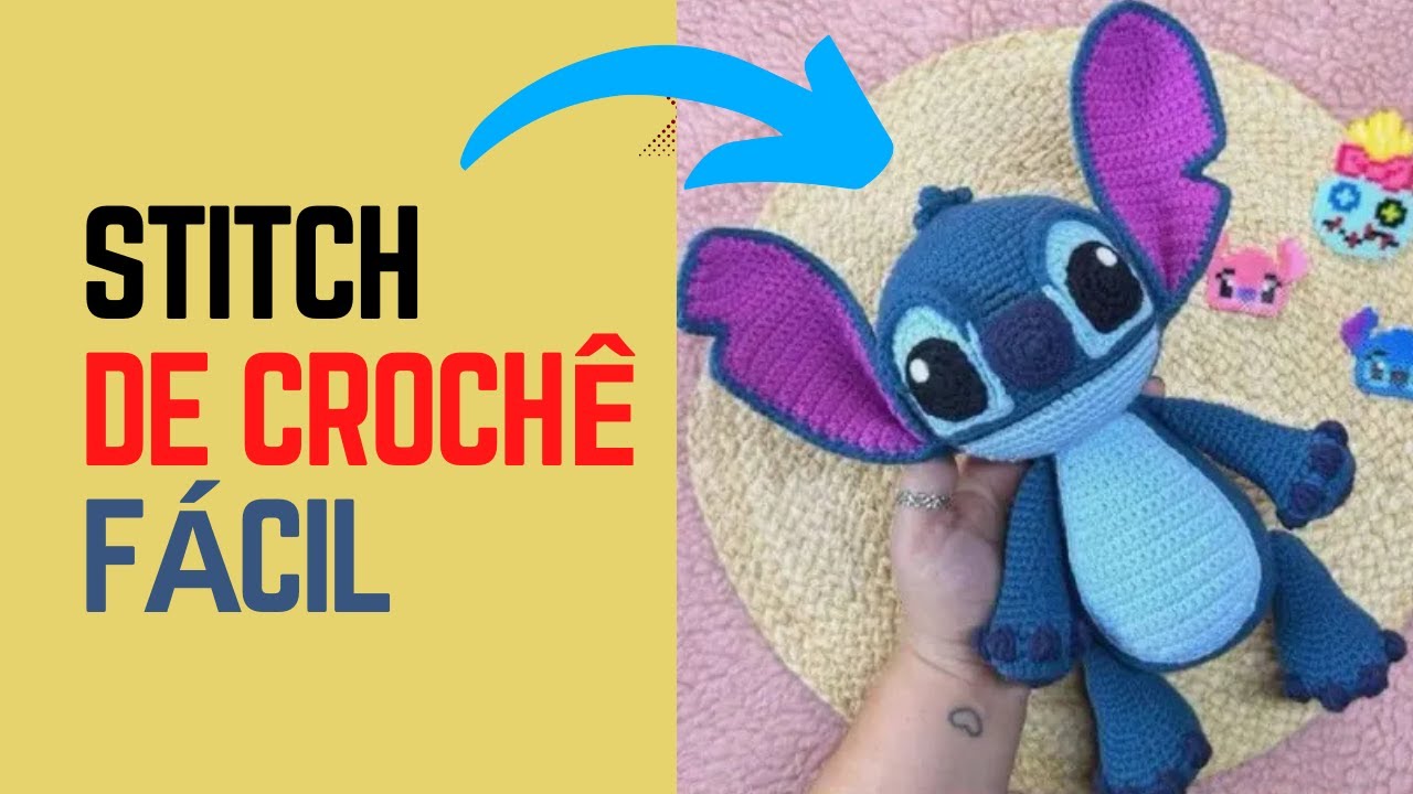 Amigurumi do Stitch Passo a Passo | Tutorial Fácil em Crochê para Iniciantes