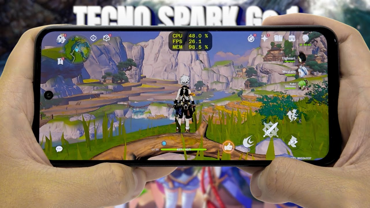 TECNO SPARK Go 1 test game Genshin Impact Max Graphics | Highest 60FPS