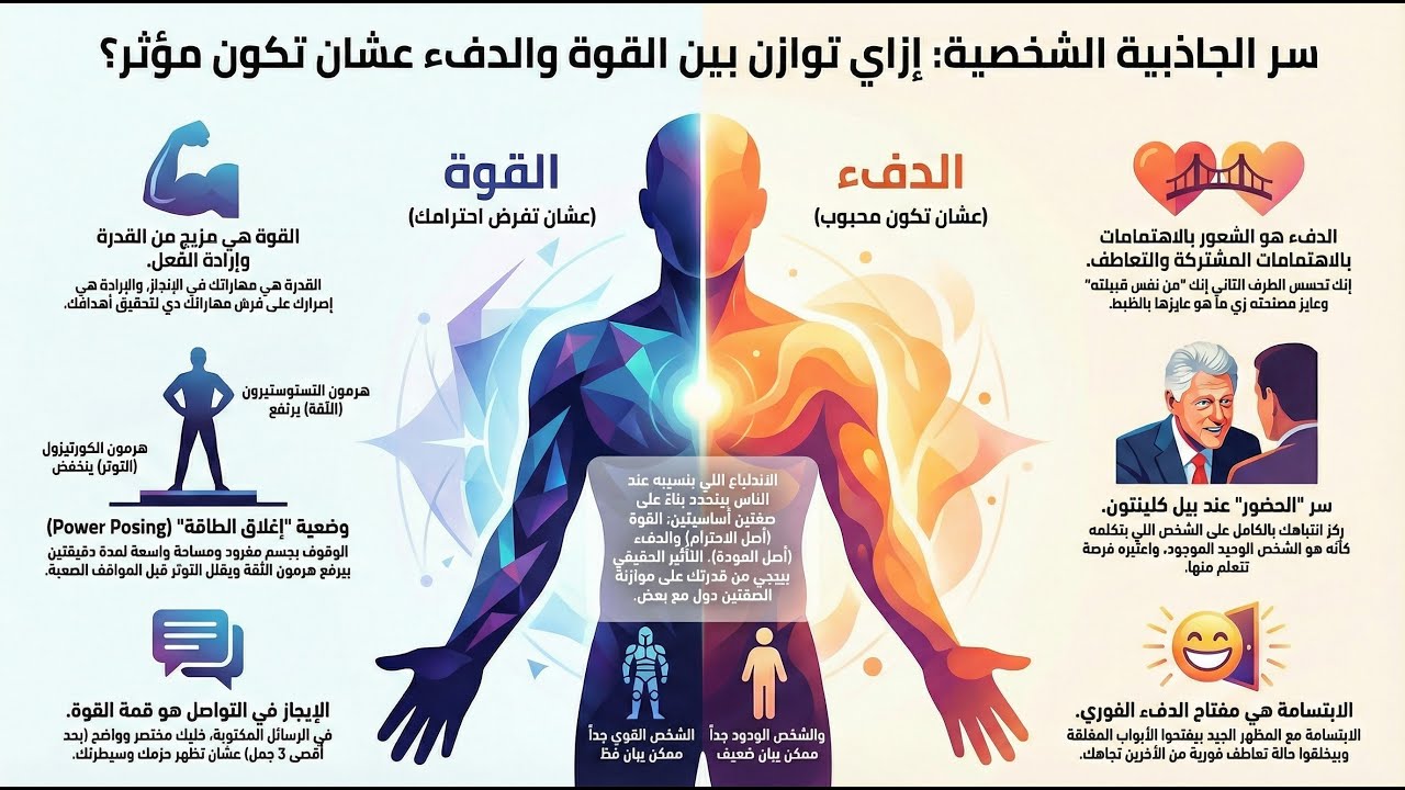سر الجاذبية الشخصية - ازاى توازن بين الجاذبية والدفء عشان تكون مؤثر شفرة الكاريزما