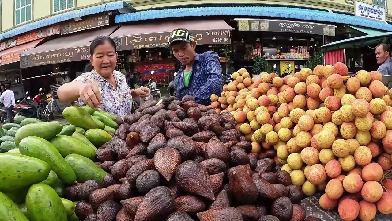 Amazing Cambodian Market Food Compilation - Delicious Breakfast, Noodles Soup, Fresh Seafood & More 