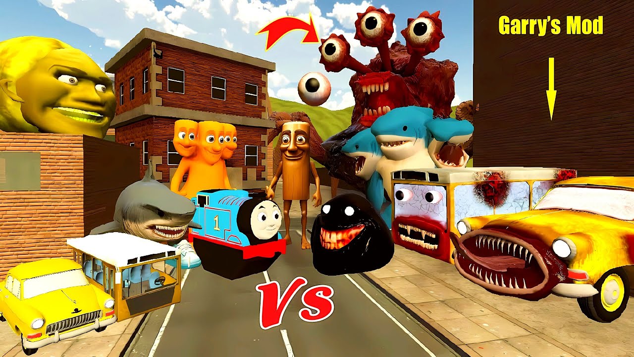 Evolution Of Eater Family: OLD Team Vs Monster Team Vs Thomas Team | Who is the Strongest in Gmod?