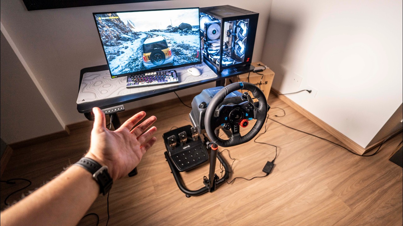 comprei um COCKPIT Custo Benefício pro meu G29 - montando um Simulador de Corrida !!!