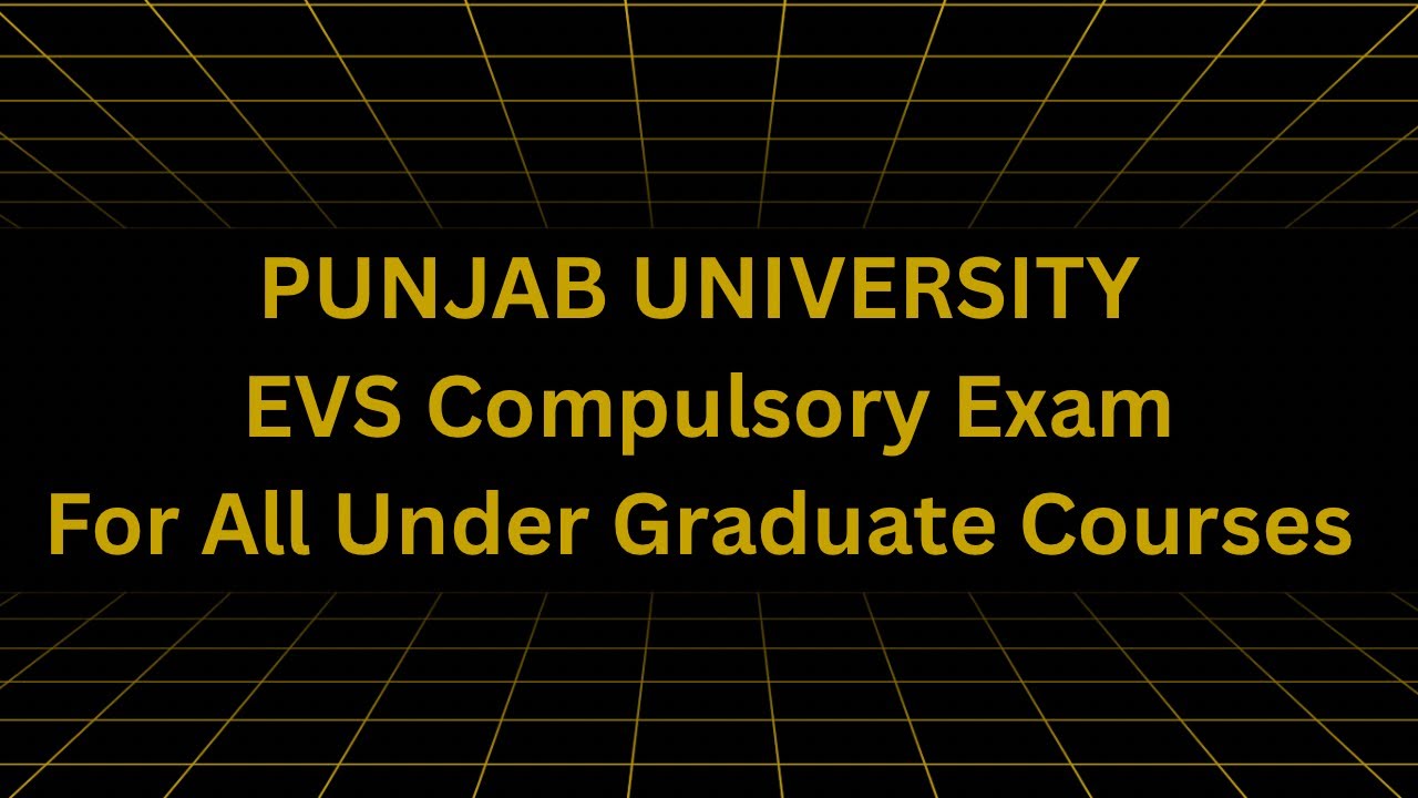 PU EVS Compulsory  Exam||Date Sheet & Exam Detail || All Ug Courses 
