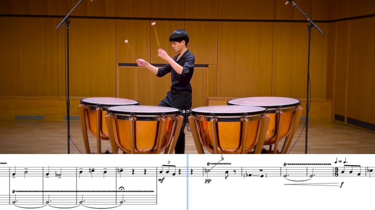 Delécluse: Timpani Etude No. 9 from 20 Etudes (with Score)