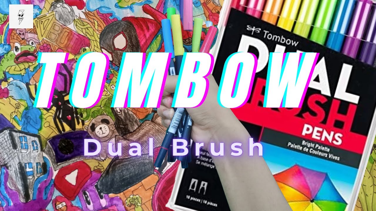 Рисование маркерами TOMBOW Dual Brush / Распаковка + обзор / СТОИТ? * 2021 г.