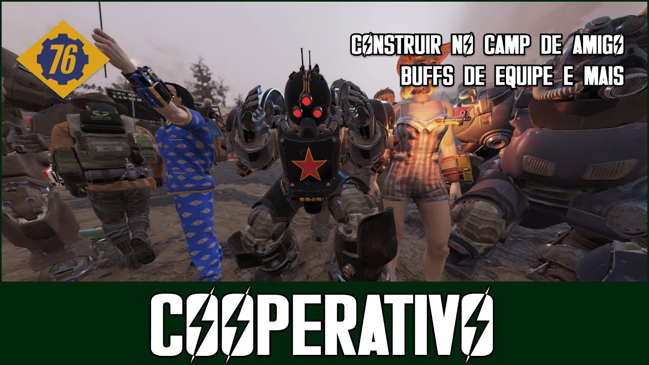 Cooperativo: Como funciona, grupos p&uacute;blicos/privados, quests em conjunto e mais! [ Fallout 76 ]